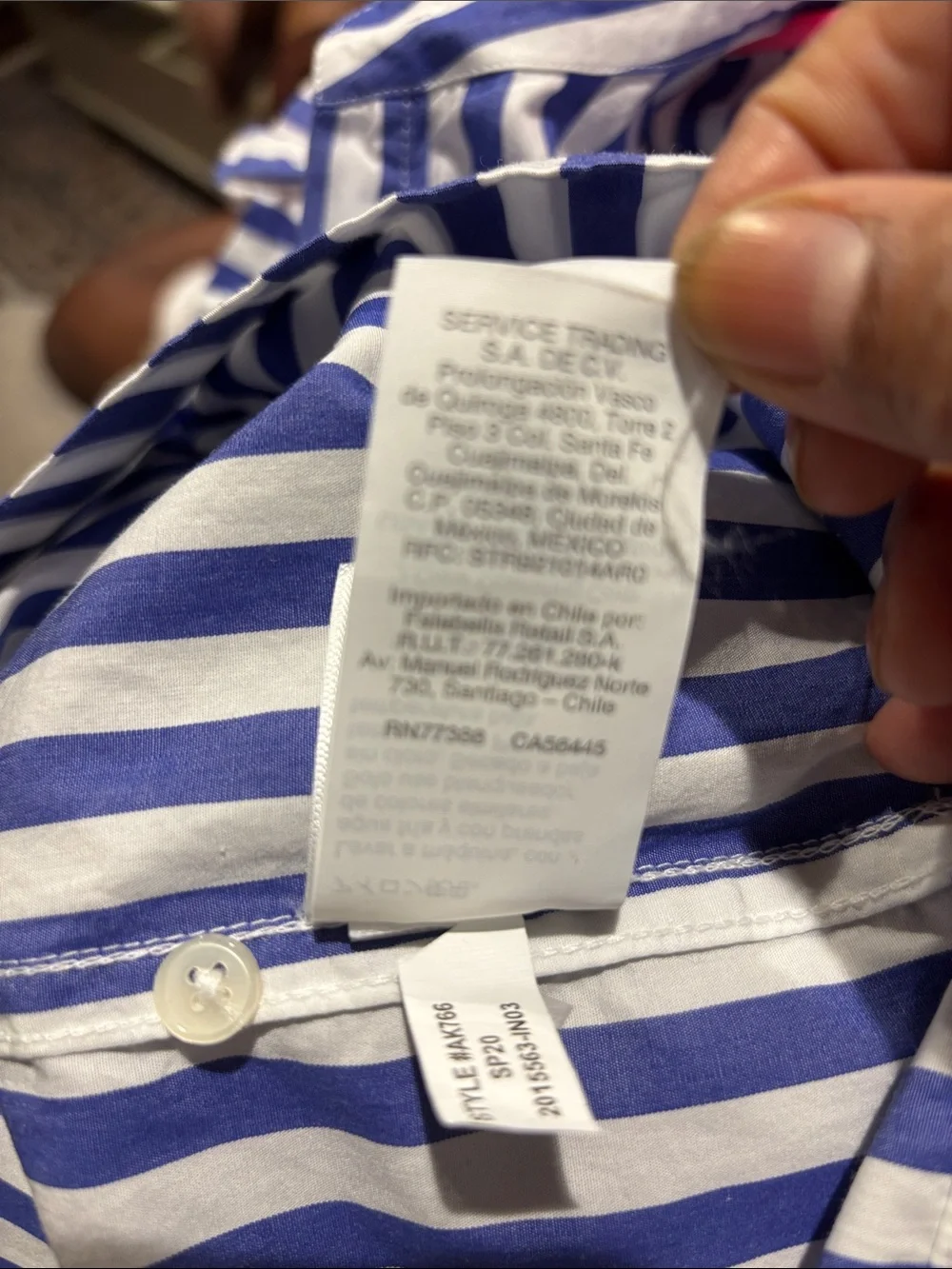J. Crew Blue and White Striped Ruffle Sleeveless Button-Down Shirt